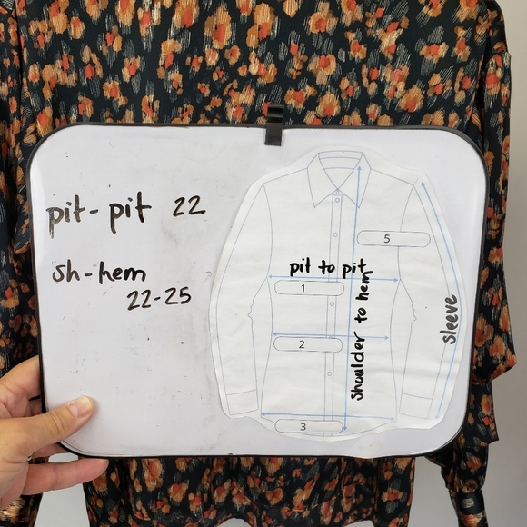 ZARA Black Brown Print Relaxed Dressy Blouse Top Size Small - Picture 10 of 10